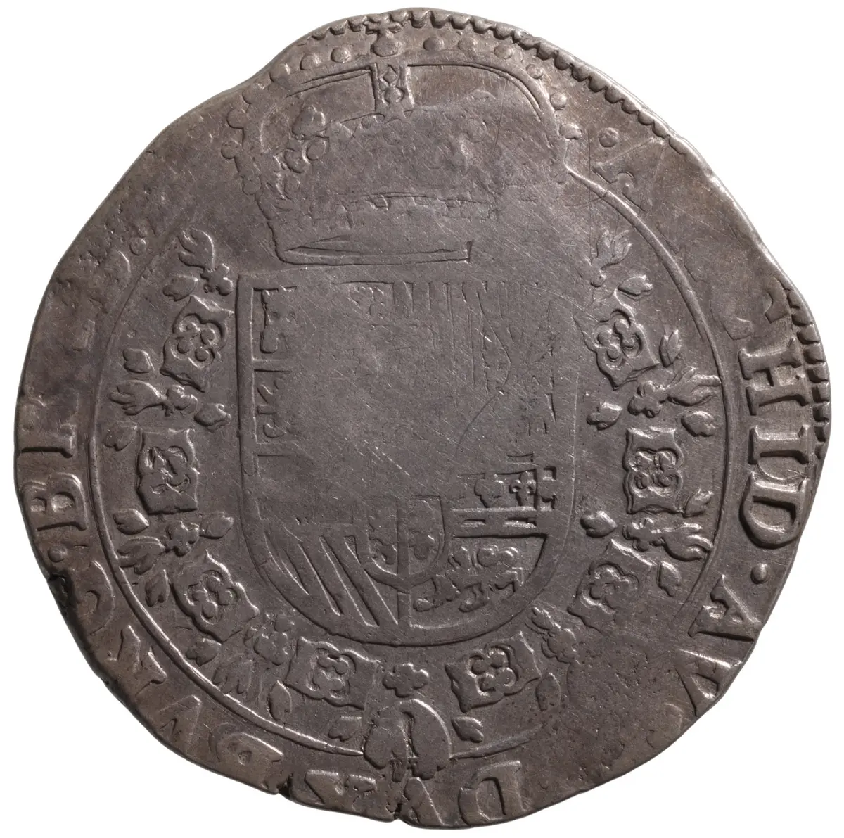 Spanische Niederlande: Philipp IV. (mit russischer Kontermarke)