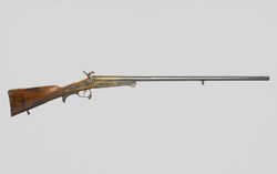 Einläufiges Schrotgewehr System Lefaucheux mit Kassette