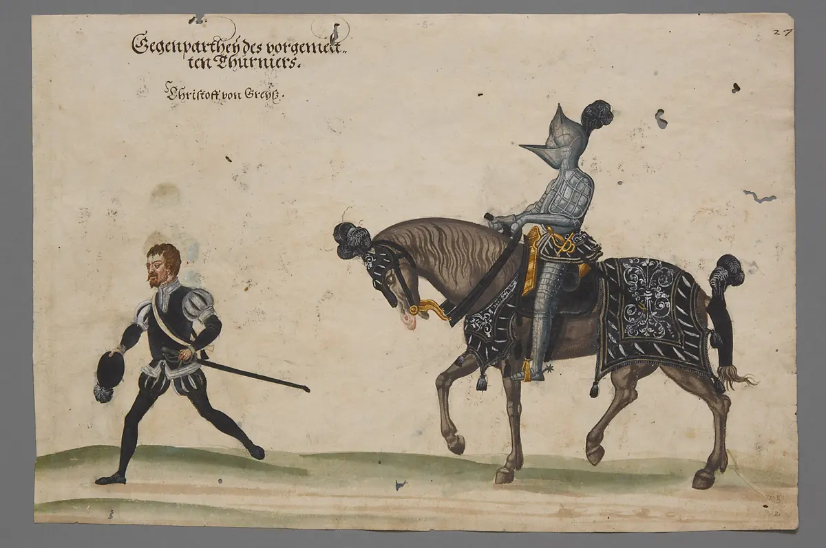 Blatt aus dem Turnierbuch Erzherzog Ferdinands II.
