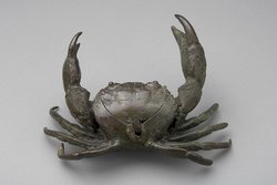 Statuette, Kleinbronze, Bronze, Taschenkrebs