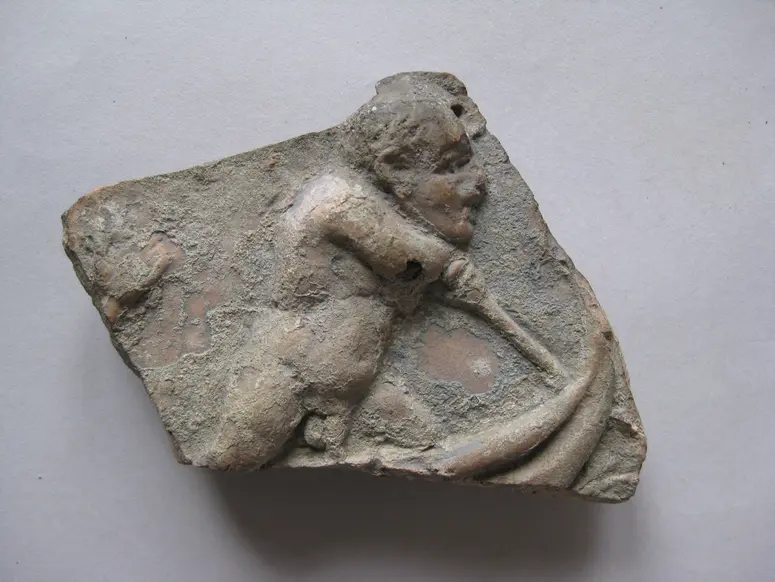 Fragment einer Nillandschaft: Kahnschiffer