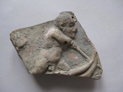 Fragment einer Nillandschaft: Kahnschiffer