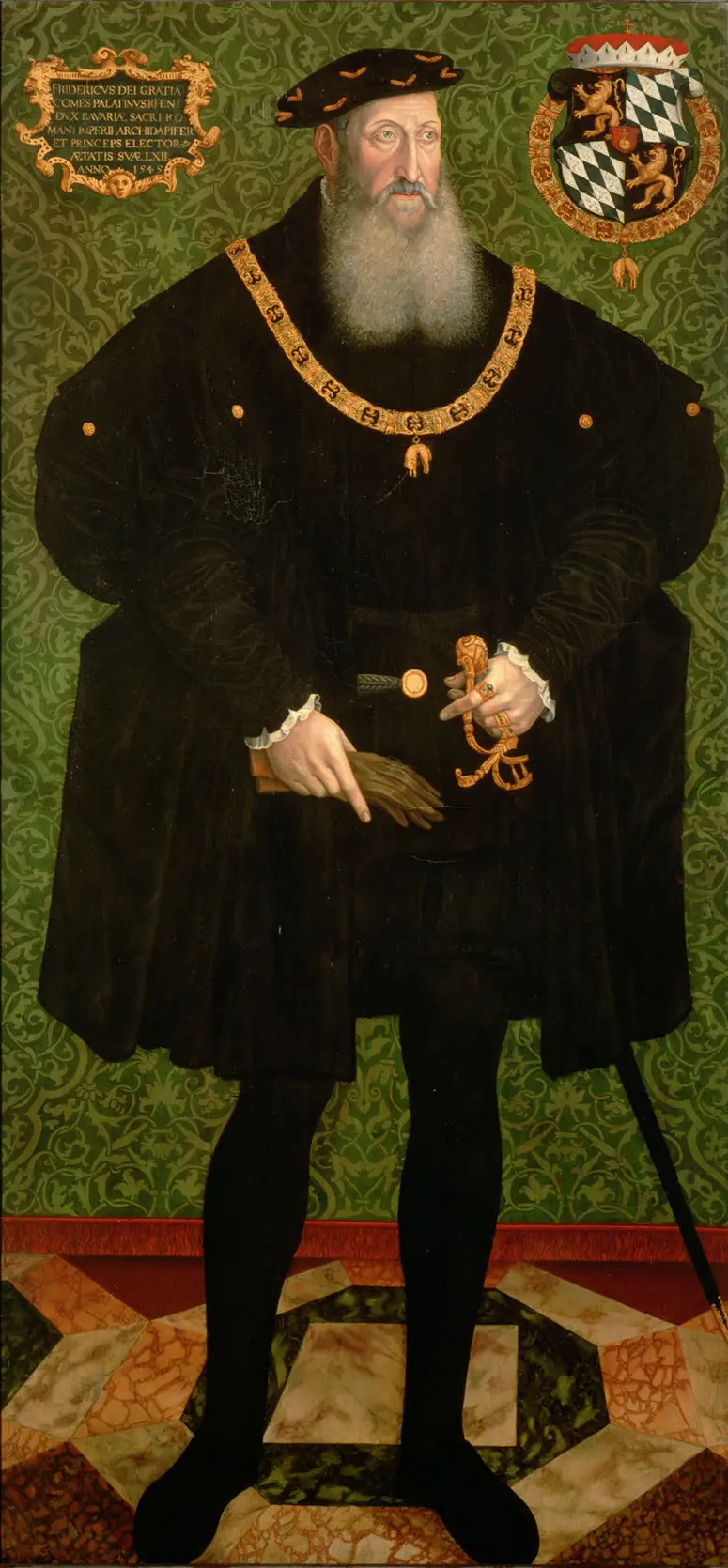 Pfalzgraf Friedrich II. (1482-1556), in ganzer Figur