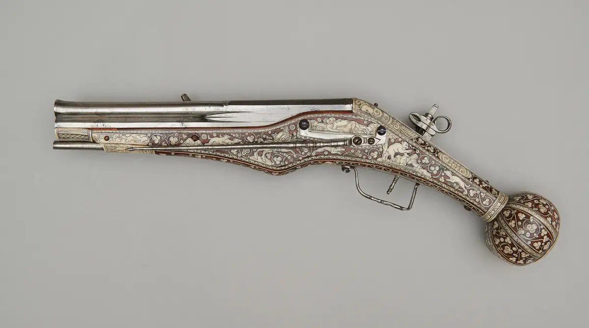 Doppelpistole mit zwei Radschlössern (Faustrohr)