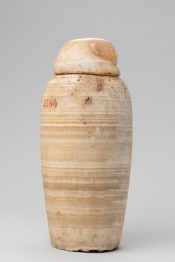 Kanope des Djed-ju-ef-anch mit Deckel in Form eines Menschenkopfes