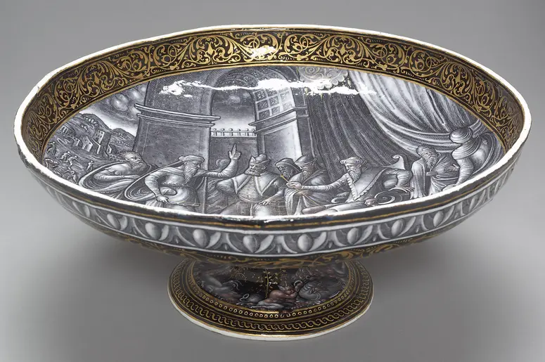 Fruit Bowl with Moses before the Pharaoh