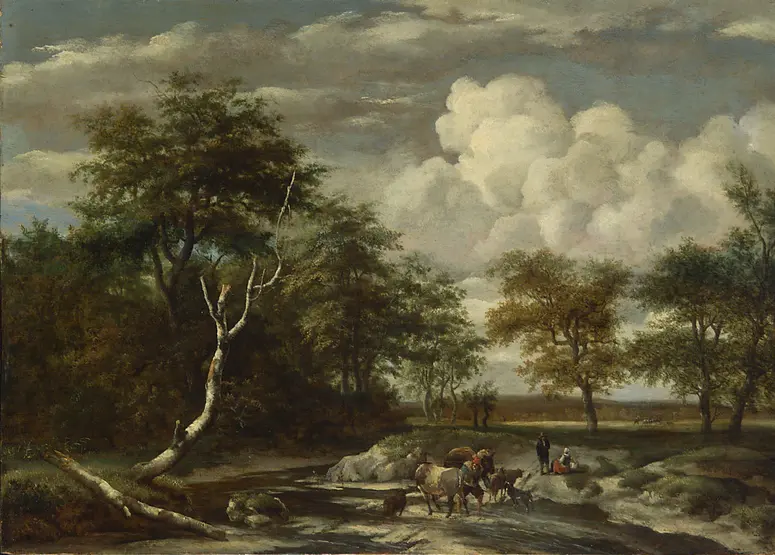 Landschaft mit Furt