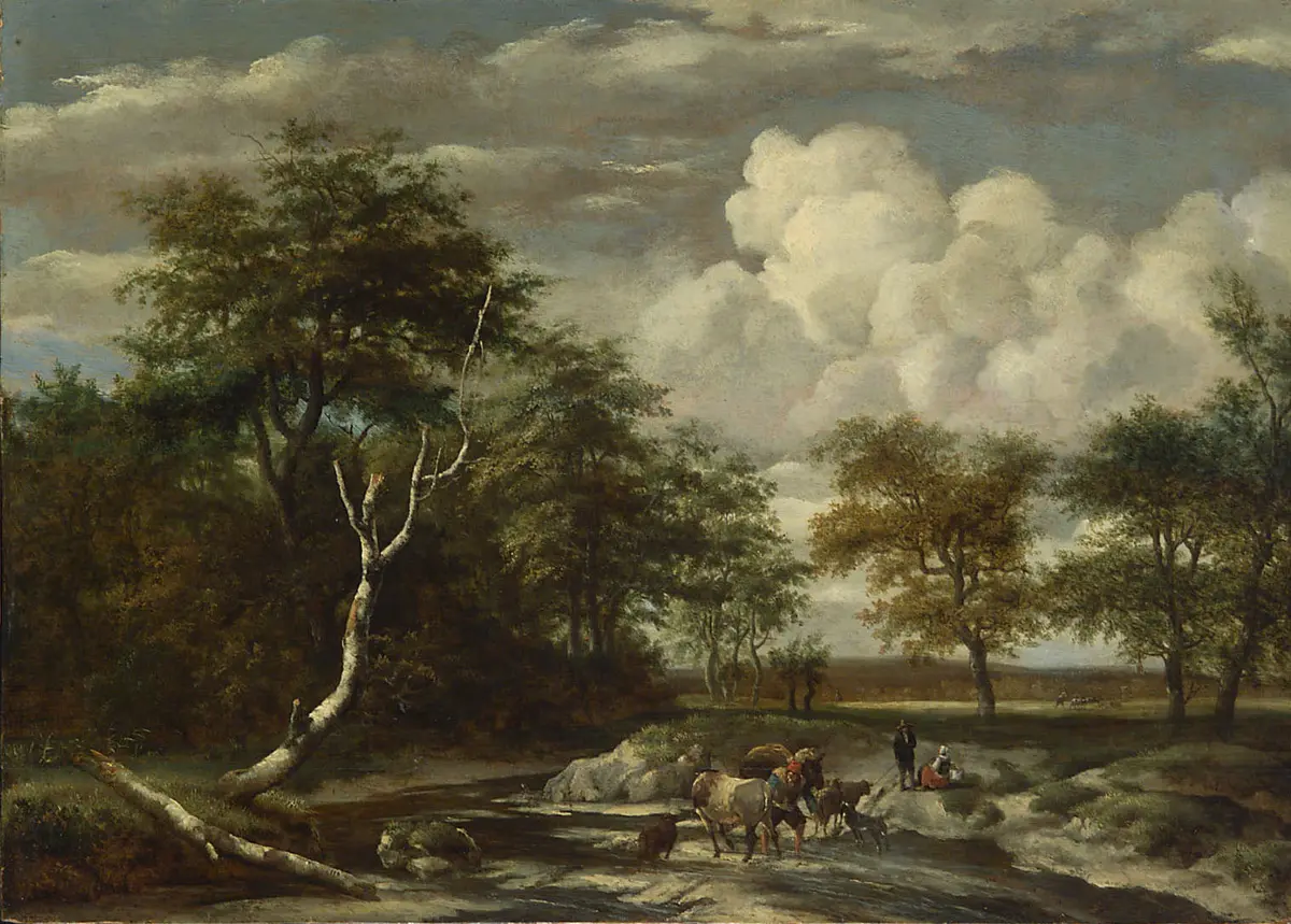 Landschaft mit Furt