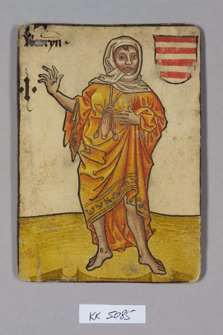 Playing card, Hungary, Jester (One), from the so-called Hofämterspiel