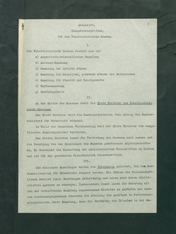 Dienstvorschriften für das Kunsthistorische Museum