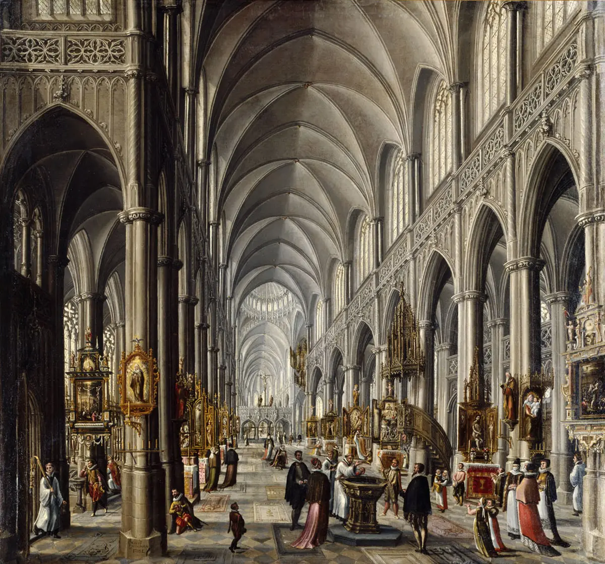 Inneres einer gotischen Kirche