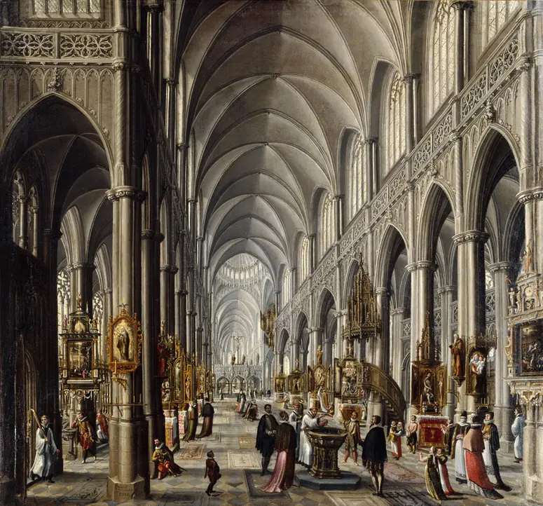 Inneres einer gotischen Kirche