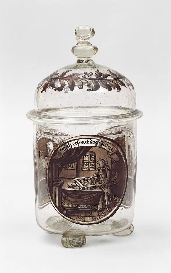 Lidded Beaker with Chivalric Scenes