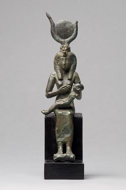 Göttin Isis mit Harpokrates