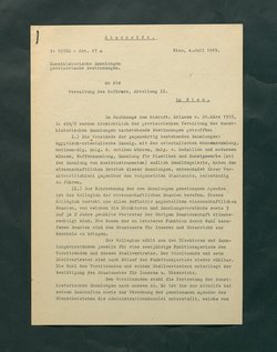 Provisorische Bestimmung für die Verwaltung der kunsthistorischen Sammlungen