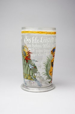 Ochsenkopfhumpen mit Reichswappen und Huldigung für Leopold I. 