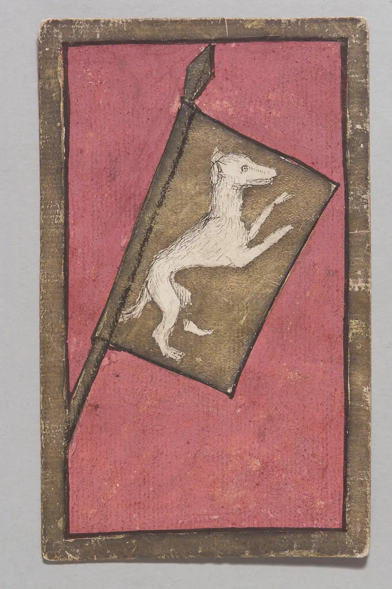 Spielkarte Jagdhunde Banner (Zehn) aus dem
