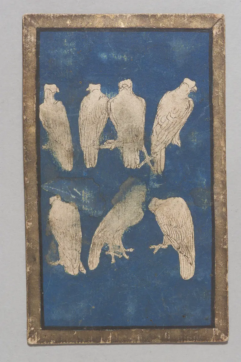 Playing card Falcons (Seven) from the