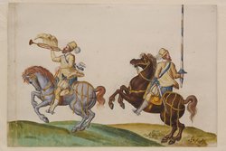 Blatt aus dem Turnierbuch Erzherzog Ferdinands II.