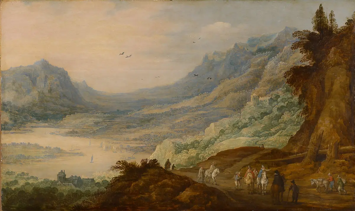 Gebirgslandschaft mit Flusstal