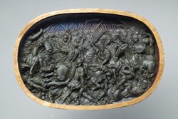 Schlachtenszene mit antik gekleideten Kriegern 