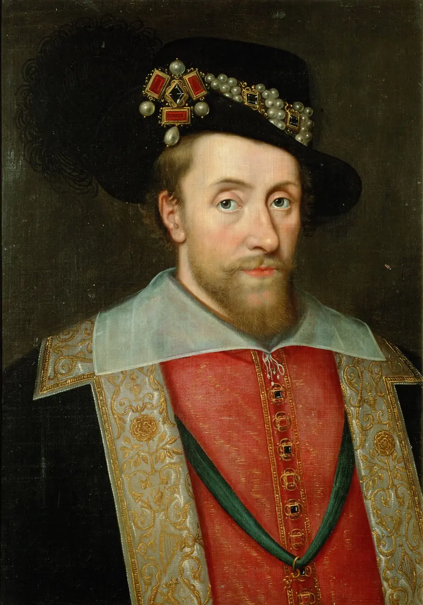 König Jakob I. (1566-1625) von England und Schottland, Brustbild