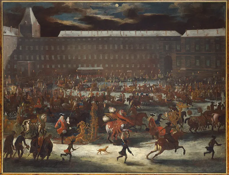 Nächtliche Schlittenfahrt in der Wiener Hofburg