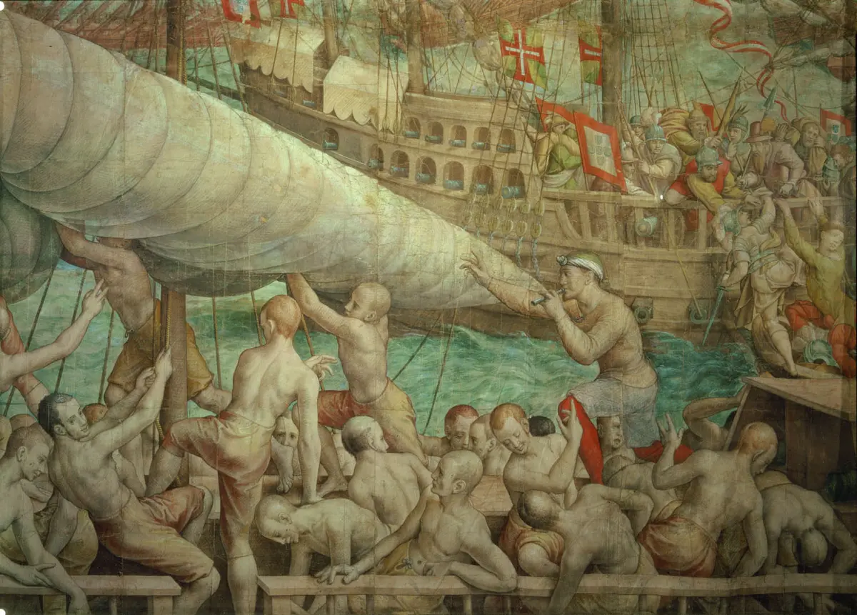 Kriegszug Kaiser Karls V. gegen Tunis (1535): Landung des Heeres im Hafen von Karthago