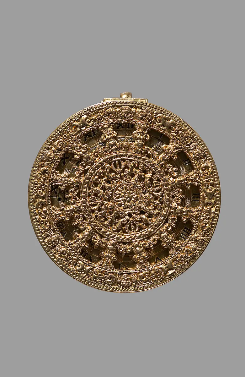 Dosenförmige Anhängeuhr