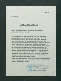 Dienstanweisung an das Bedienungspersonal der Zentralheizungsanlage im Kunsthistorischen Museum