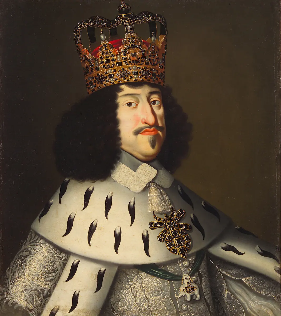 König Friedrich III. (1609-1670) von Dänemark und Norwegen im Krönungsgewand, Brustbild