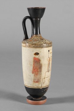 Szene an einer Grabstele