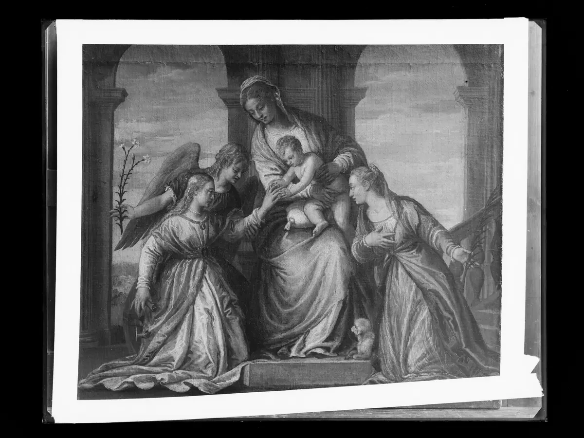 Mystische Vermählung der Hl. Katharina und die Hl. Agnes