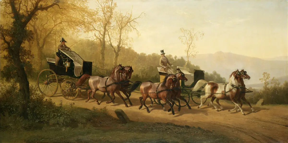Zwei Kutschier-Wagen (Phaetons) des Wiener Hofes