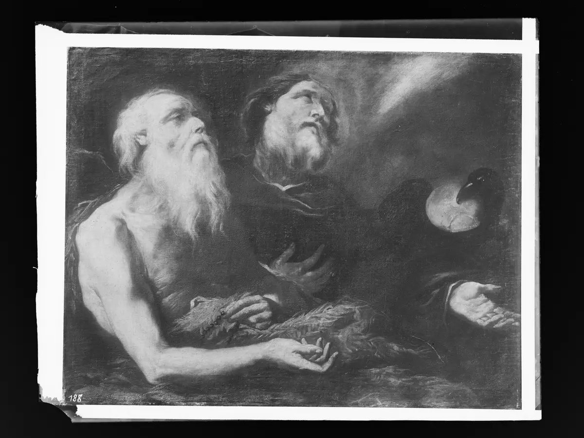 Die Einsiedler Paulus und Antonius mit dem Raben