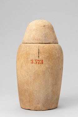 Kanope des Wah-ib-re mit Deckel in Form eines Menschenkopfes