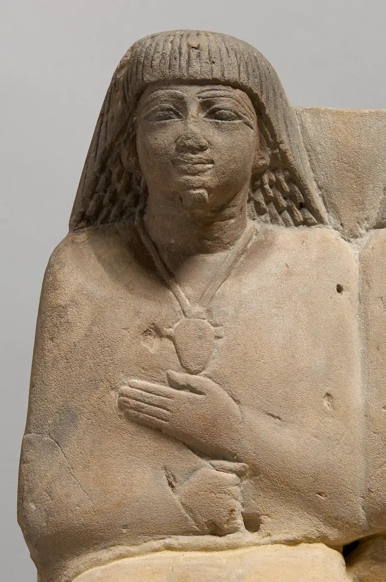 Statuengruppe des Meri-ptah, des Sa-aset und der Kafi