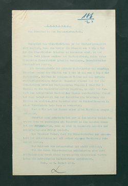 Regelung des Dienstes in der Restaurieranstalt
