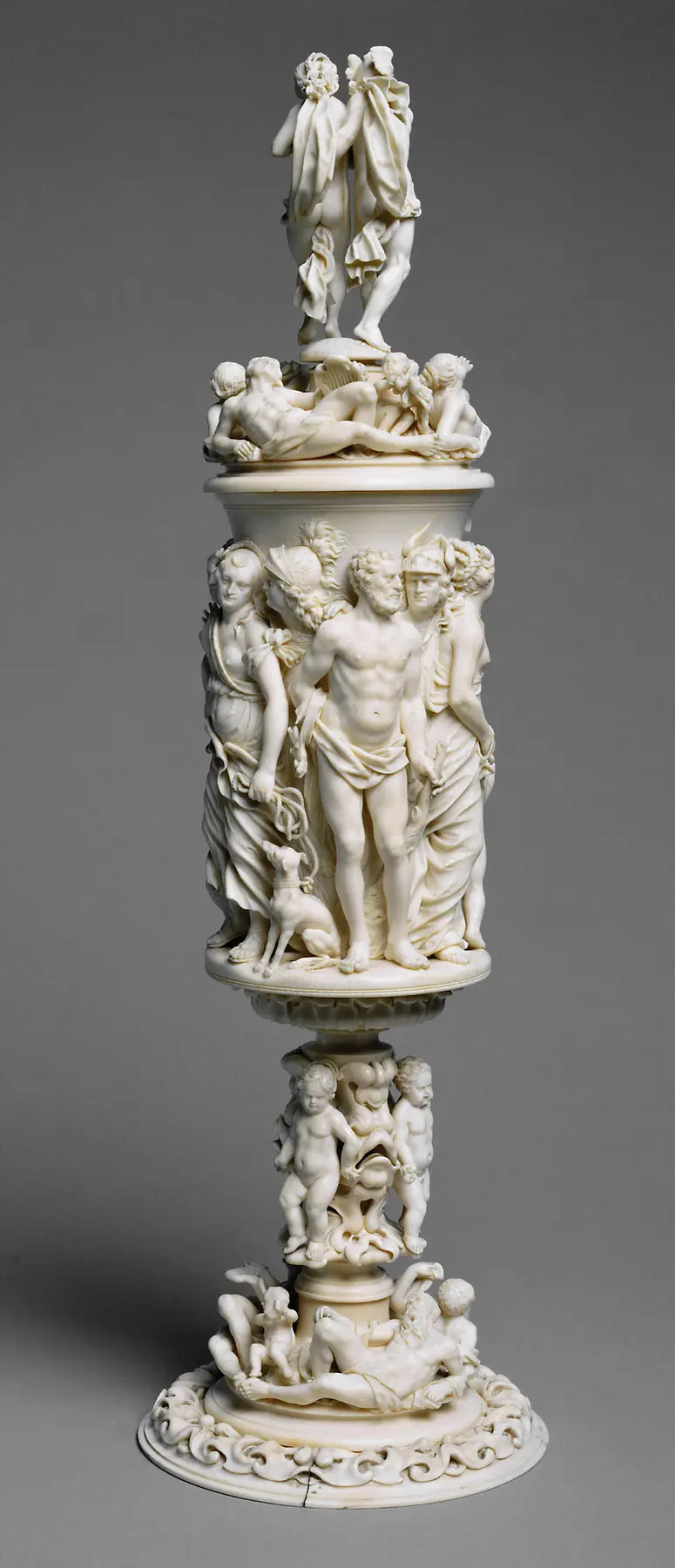 Lidded Cup with Antique Gods