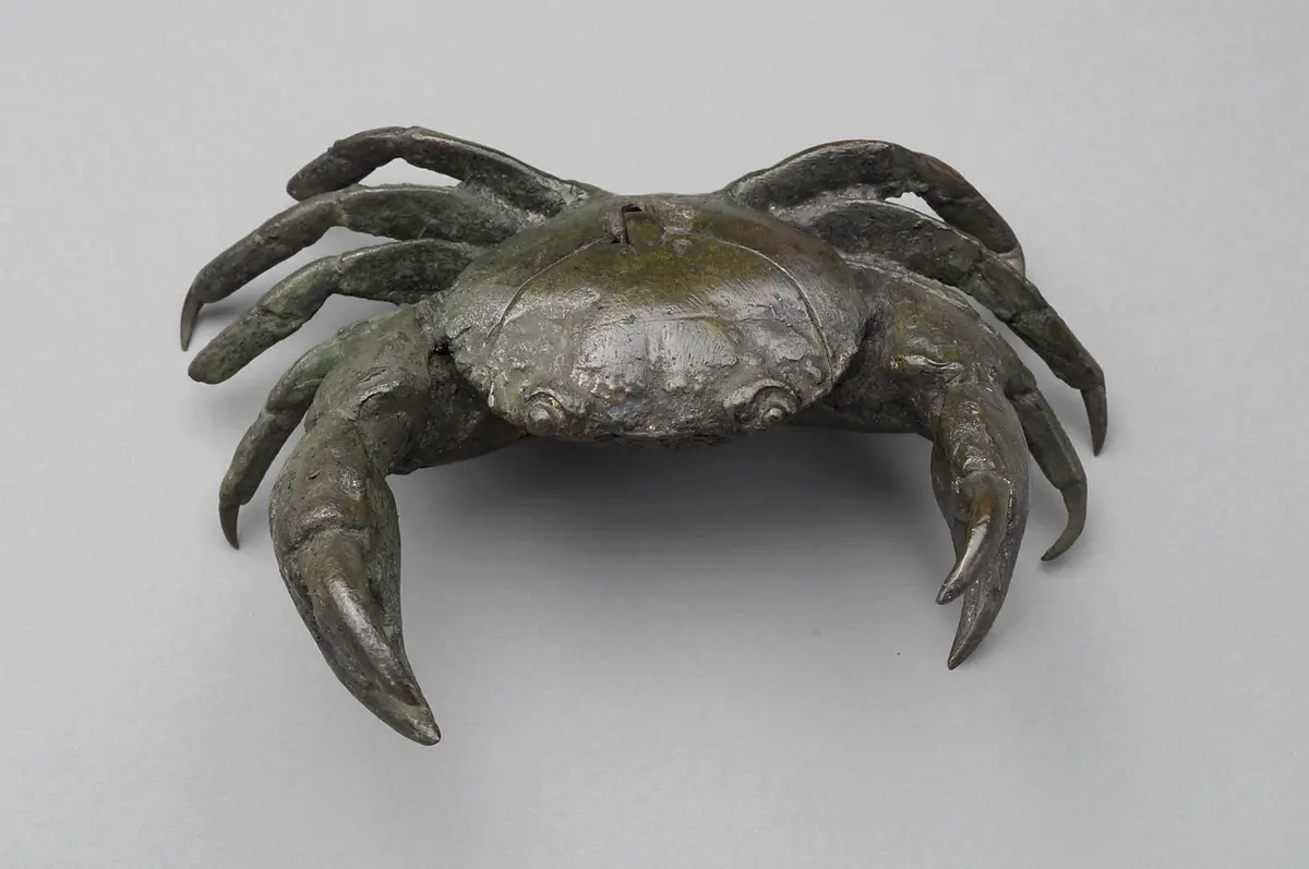 Statuette, Kleinbronze, Bronze, Taschenkrebs