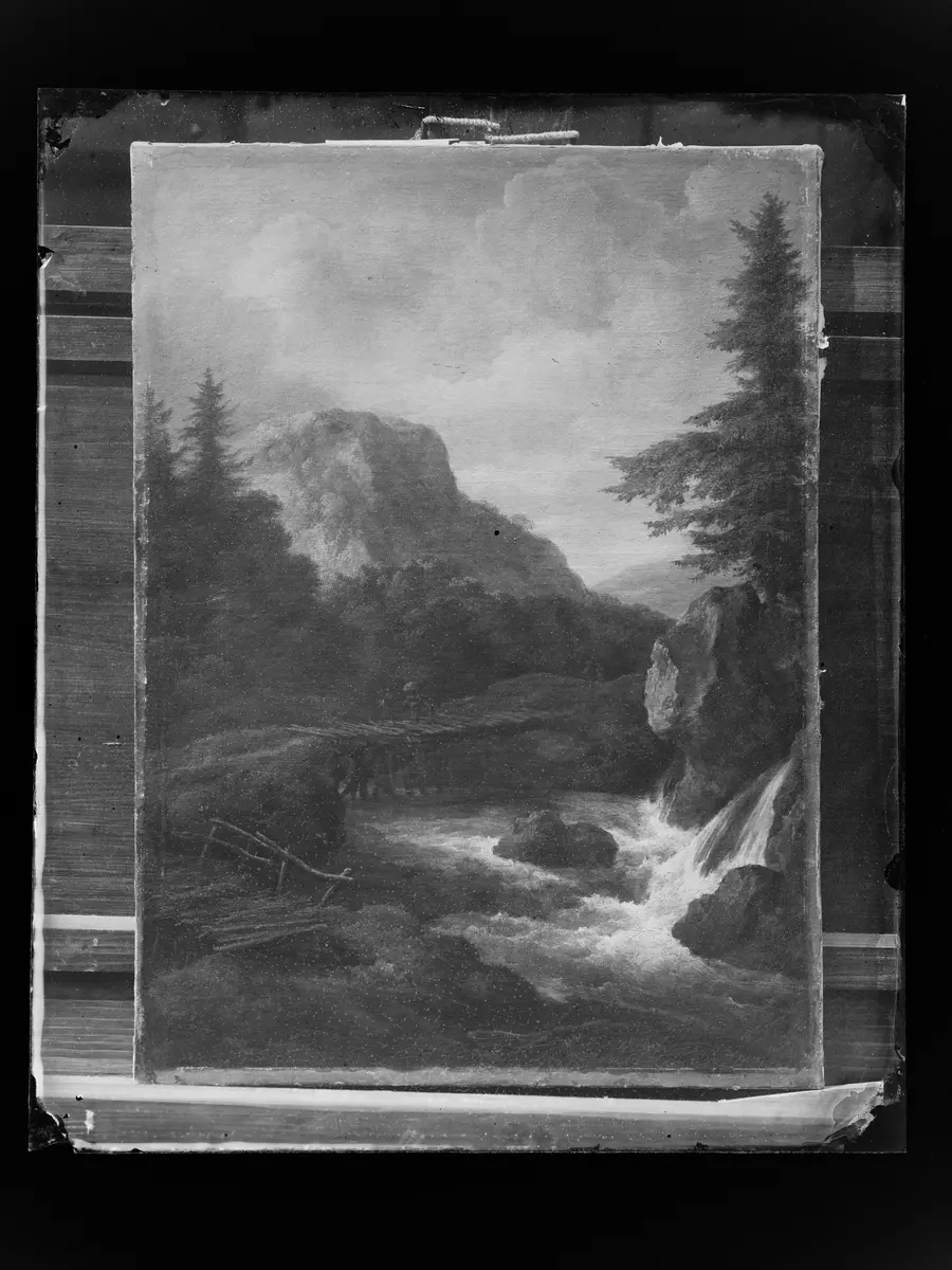 Berglandschaft mit Wasserfall