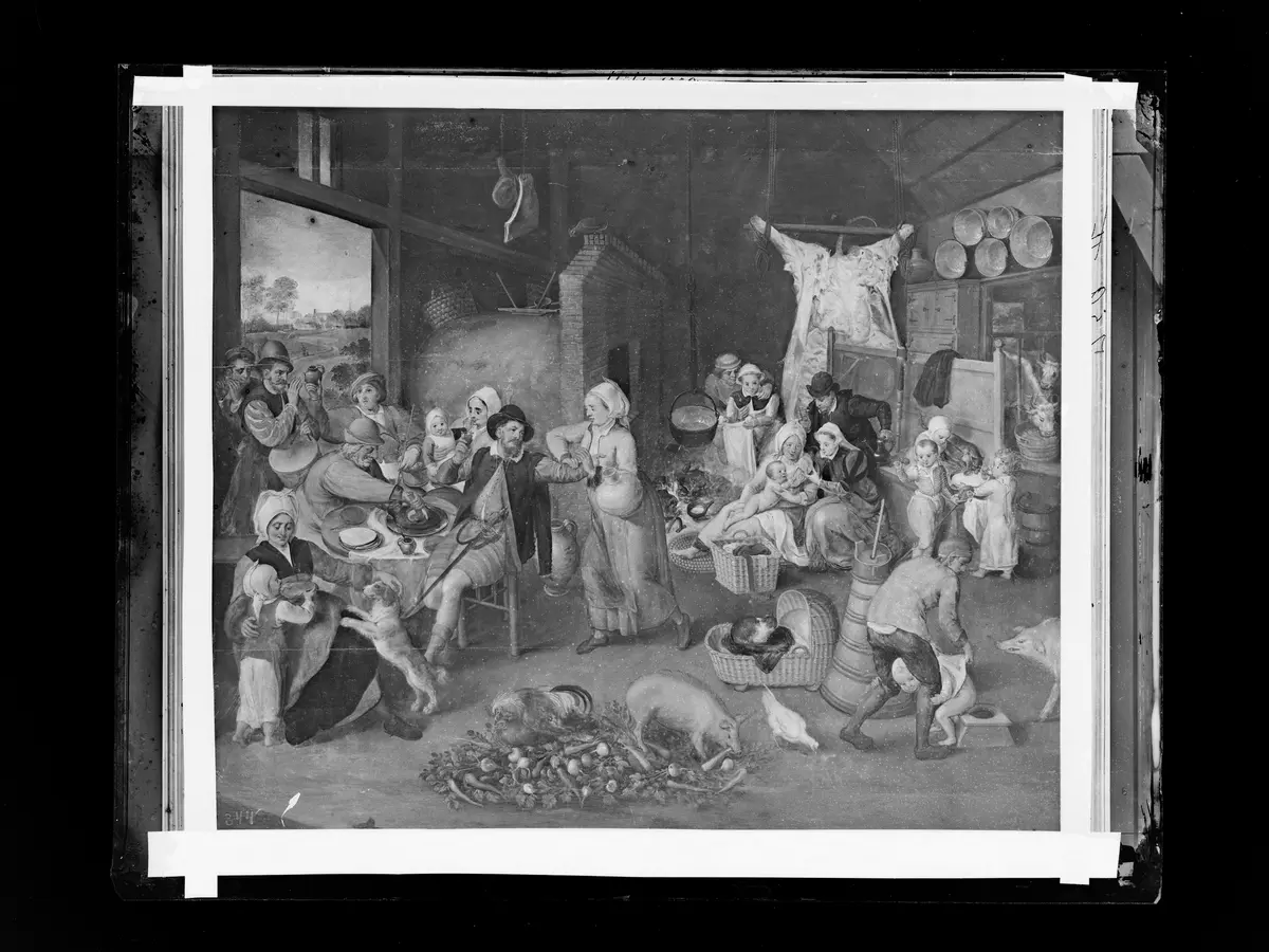 Bauernstube mit vornehmen Besuchern