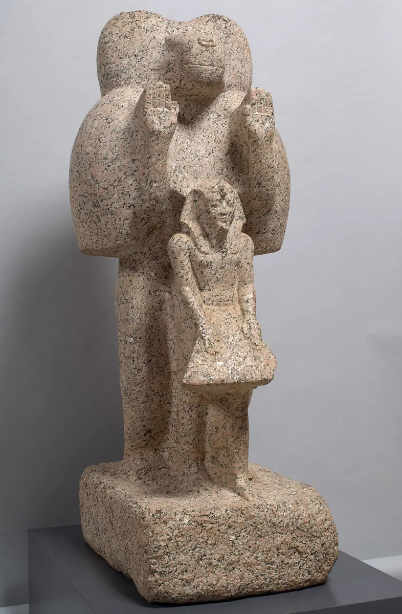 Mantelpavian mit König