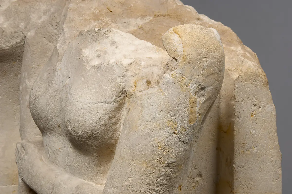 Gruppenstandbild des Pehen-ptah und seiner Mutter Imen-djefa-es