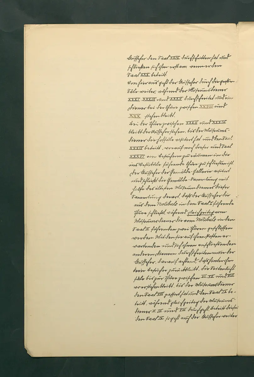 handschriftliche Dienstordnung für Museumsaufseher