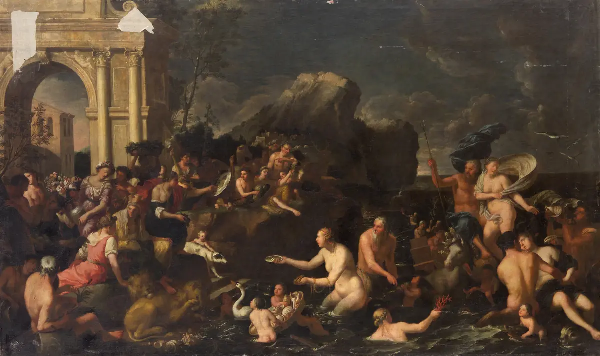 Kybele empfängt Neptun und Amphitrite