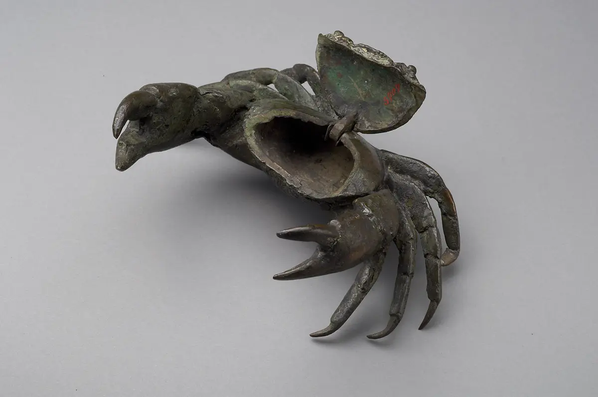 Statuette, Kleinbronze, Bronze, Taschenkrebs
