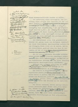 Dienstbestimmungen für das Aufsichtspersonal in den Sammlungen mit Anmerkungen und Korrekturen