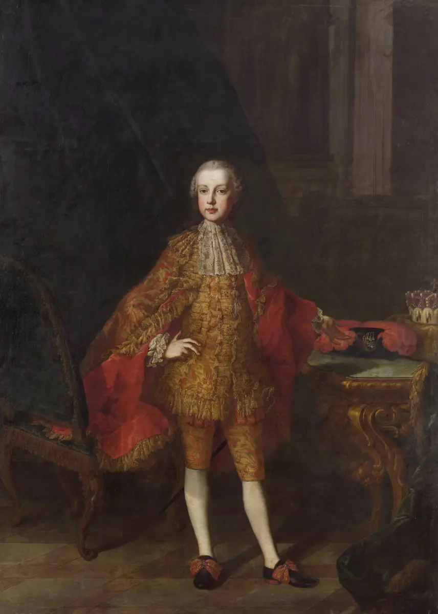 Kronprinz Erzherzog Joseph (1741-1790) in roter goldgestickter Hoftracht