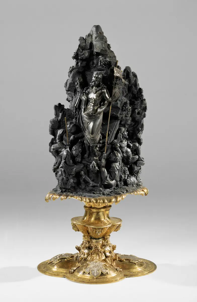Handstein mit der Auferstehung Christi und Kaiser Karl V. nach der Schlacht von Pavia
